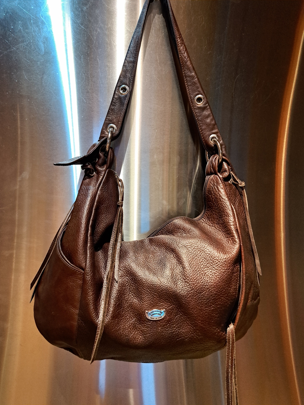 Women's Brown Leather Hobo Bag
